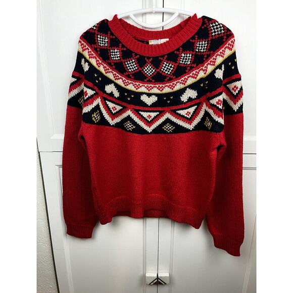 Marine Layer NWT Archive Alpine Holiday Fair Isle Sweater Wool Alpaca Sz Medium - Picture 3 of 11